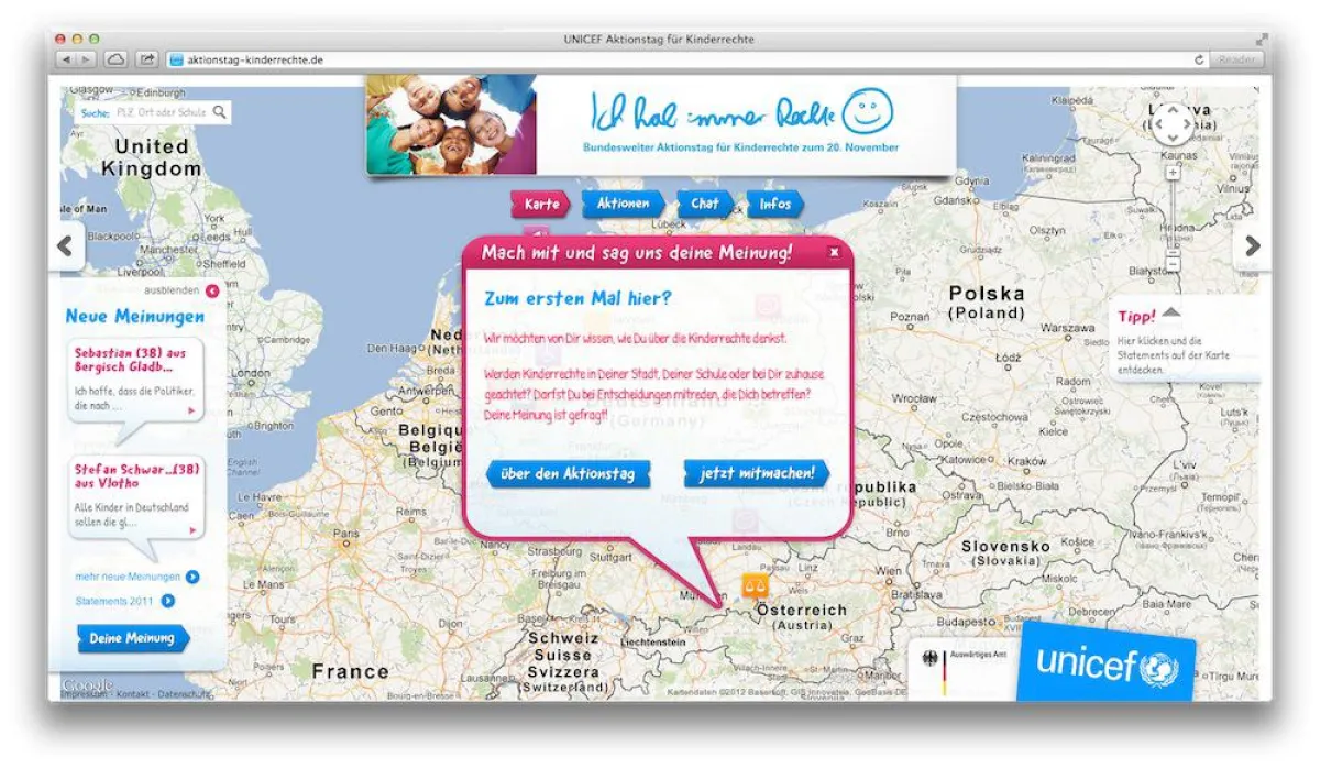 Website Aktionstag Kinderrechte