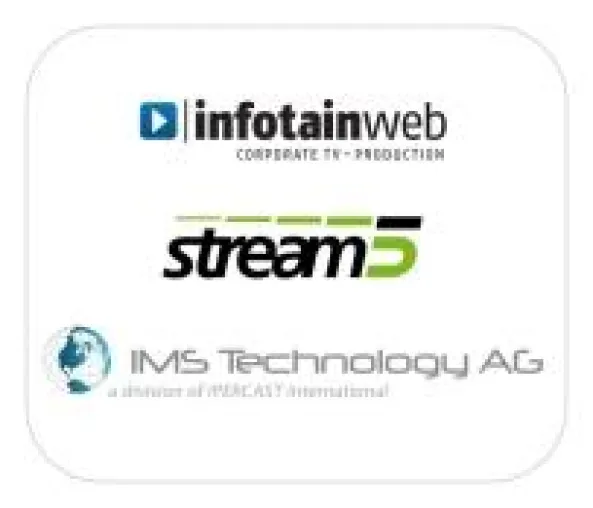 Erfolgreich mit Online-Videos: IMS Technology, stream5 und infotainweb präsentieren sich gemeinsam auf dmexco Bild: Erfolgreich mit Online-Videos: IMS Technology, stream5 und infotainweb präsentieren sich gemeinsam auf dmexco
