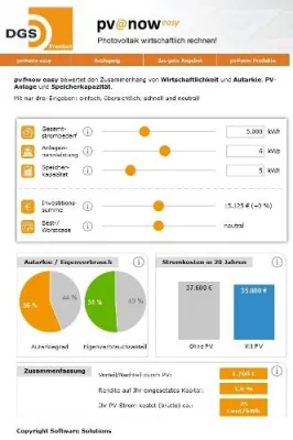 Bild: DGS Franken bringt kostenfreies Onlinetool pv@now easy heraus
