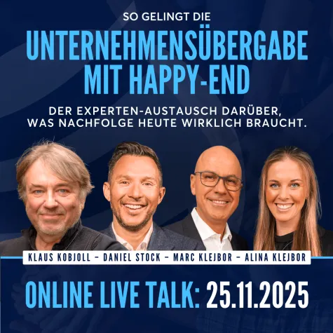 So gelingt die Unternehmensübergabe mit Happy End. Bild: So gelingt die Unternehmensübergabe mit Happy End.
