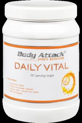 Body Attack Daily Vital liefert Vitamine und Mineralstoffe Bild: Body Attack Daily Vital liefert Vitamine und Mineralstoffe