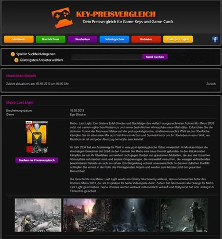 Bild: Erweiterung der Neuerscheinungen auf Key-Preisvergleich.de