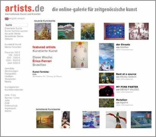 Bild: Online-Galerie mit mehr als 30.000 Kunstwerken