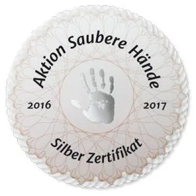 Bild: Silber-Zertifikat der "Aktion Saubere Hände" für die Märkischen Kliniken