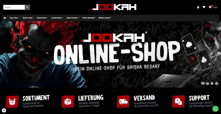 Bild: Jookah.de – Der Shisha Online-Shop, der alles kann: Eigenmarke, Top-Brands & komplettes Zubehör aus einer Hand