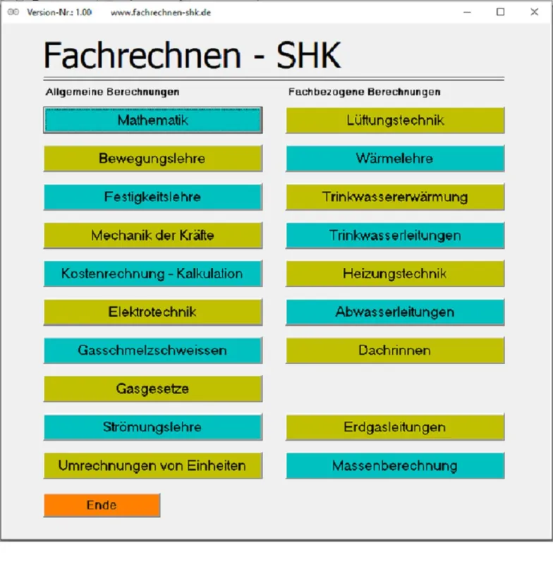 Berechnungsuebersicht_SHK (© Erich Schlüter-Ingenieurbüro)