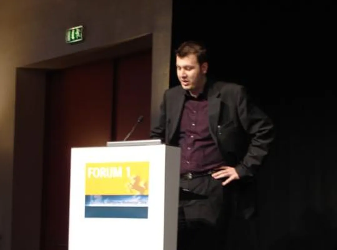Stephan Sigloch beim Vortrag auf den 5. Stuttgarter MEdientagen November 2006