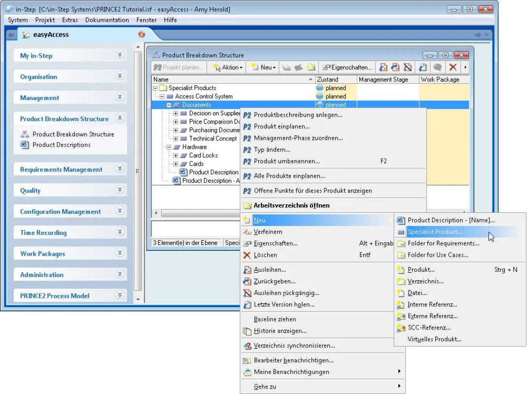 Produktbasierte Projektplanung mit der in-Step PRINCE2 Edition