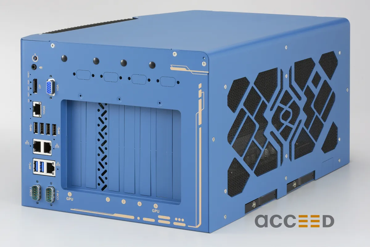 Nuvo-10208GC von Acceed mit zwei Grafikkarten für High-End-KI-Entwicklungen (© Acceed GmbH)