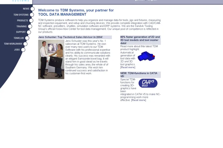 TDM startet mit neuer Homepage Bild: TDM startet mit neuer Homepage