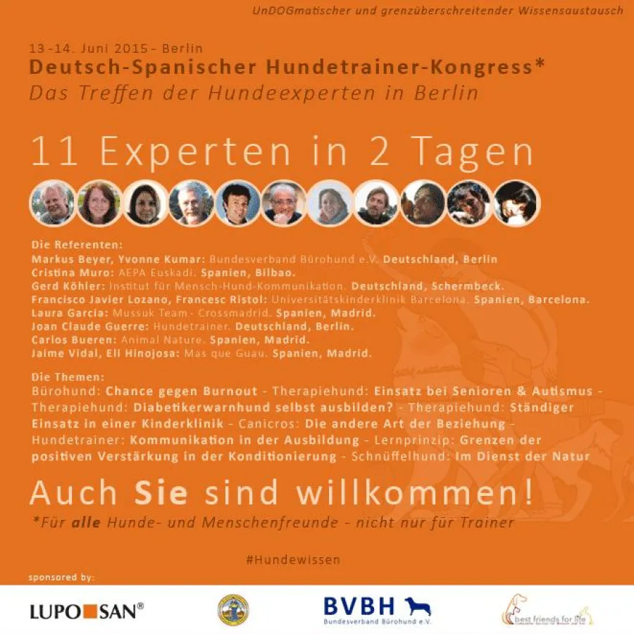 11 experten in 2 Tagen: 1. Internationaler Hunde-Experten-Kongress in Berlin