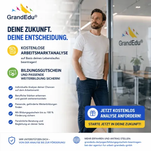 Bild: Kostenlose Arbeitsmarktanalyse auf Basis des Lebenslaufs: GrandEdu zeigt, welche Weiterbildung wirklich passt