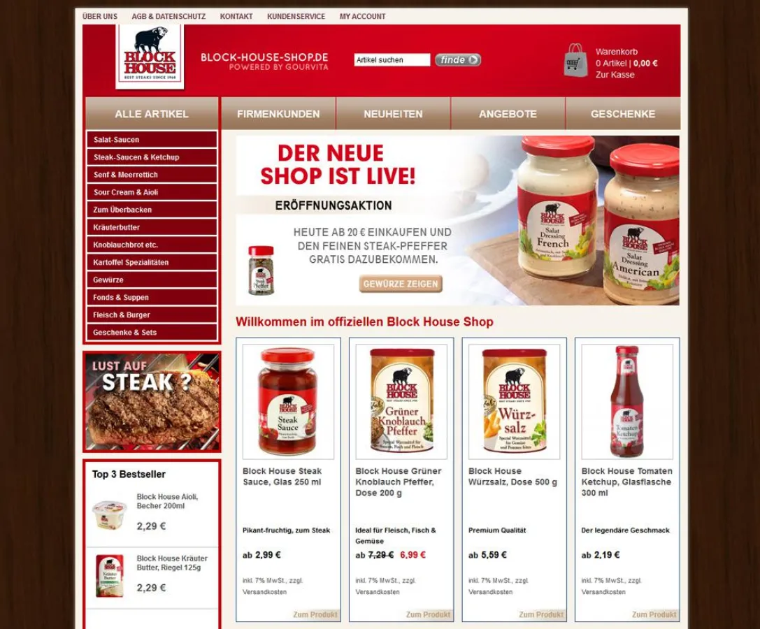 Der neue Block House Shop von Gourvita - ein Eldorado für Grillfans