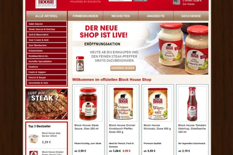 Bild: Der neue Block House Versand von Gourvita
