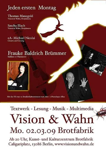 Bild: Vision und Wahn Lesung am 02. März mit Frauke Baldrich-Brümmer