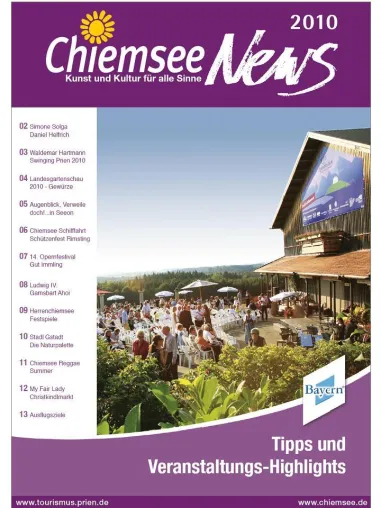 Bild: Veranstaltungskalender „Chiemsee News 2010“ veröffentlicht - Kunst, Kultur und Klassik am „Bayerischen Meer“