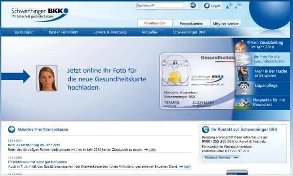 Bild: Schwenninger BKK vertraut beim Internet Relaunch auf Design von Matoma Internet Consulting aus Trossingen