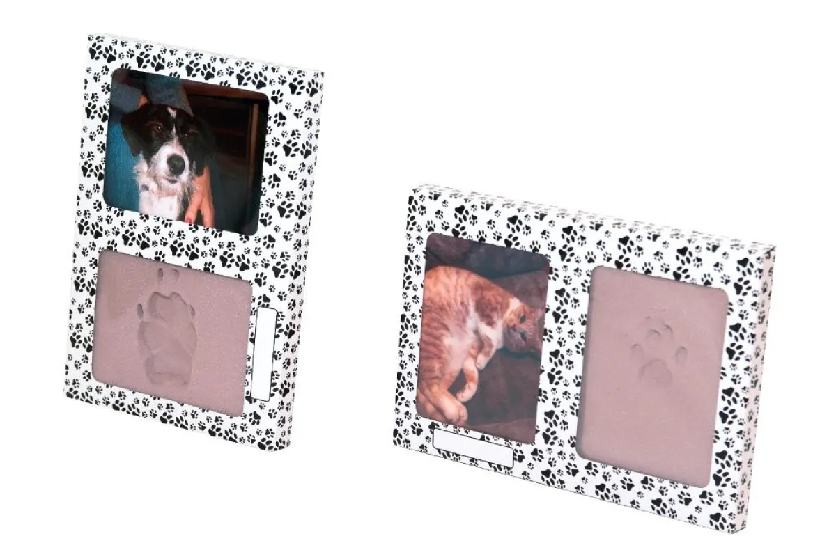 CopyMeister Pet Imprint im Doppelbilderrahmen - Foto und Abdruck auf einen Blick