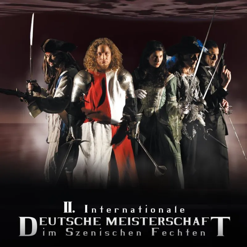 Offizielles Plakat zur 2. Internationalen Meisterschaft im Szenischen Fechten.