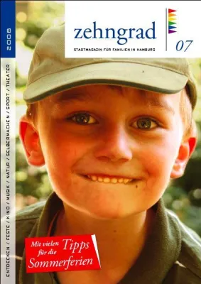 Juli-Ausgabe von zehngrad, dem Stadtmagazin für Familien in Hamburg, erschienen Bild: Juli-Ausgabe von zehngrad, dem Stadtmagazin für Familien in Hamburg, erschienen