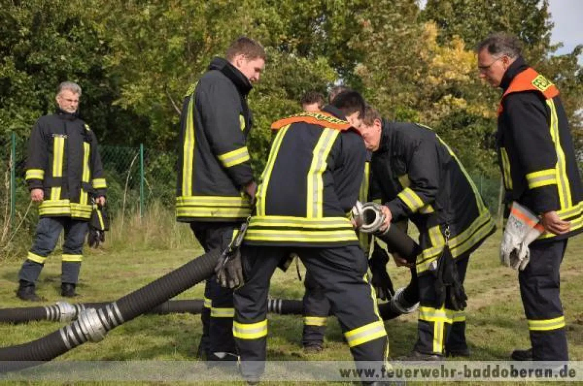 Die Feuerwehr des Landkreises Bad Doberan im Einsatz.