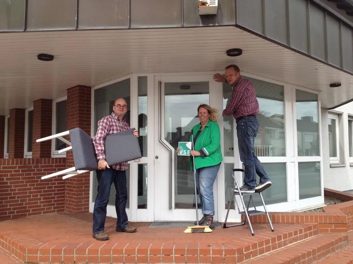 Stefan Tobergte, Christoph Ottenjann und Birgit Buricke vom Verbund sozialtherapeutischer Einrichtun