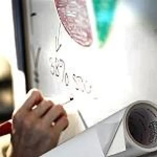Bild: IFOHA-Whiteboardfolie zur individuellen Gestaltung von Präsentationsflächen
