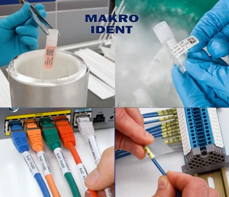 Bild: Selbstlaminierende Etiketten für Labor- und Kabelkennzeichnungen