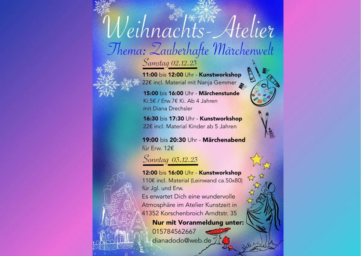 Weihnachts-Atelier im Atelier Kunstzeit (© Nanja Gemmer)