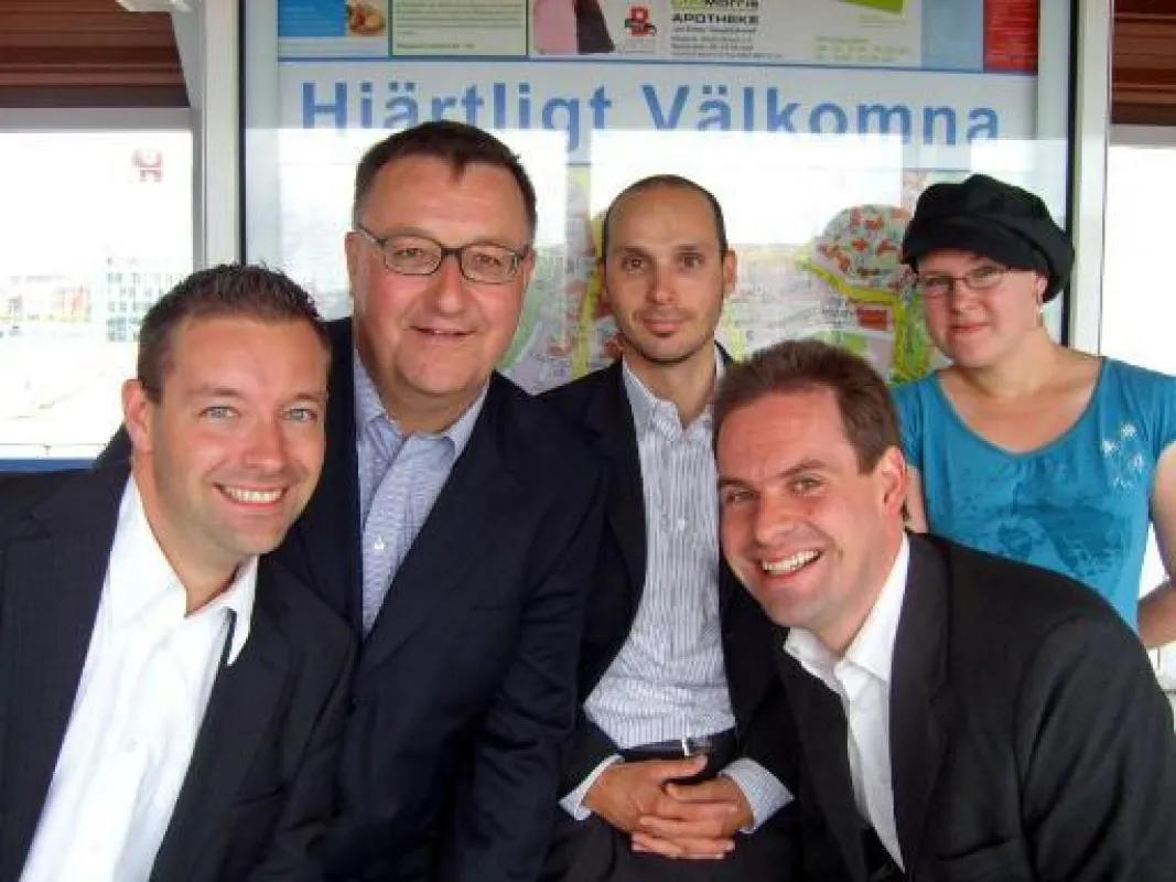 Unser Team Sverige: Oliver Bartl, Lars Eriksen, Christian Kuth, Nils Johannsen und Tjorven Umlauff