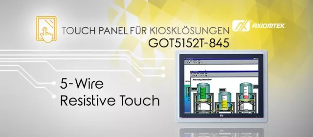 AXIOMTEKs vielfältig installierbarer 15-Zoll Touch Panel PC für ein Optimales Touch-Erlebnis – GOT5152T-845 Bild: AXIOMTEKs vielfältig installierbarer 15-Zoll Touch Panel PC für ein Optimales Touch-Erlebnis – GOT5152T-845