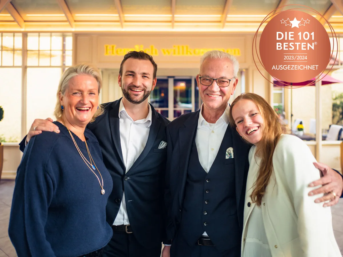 Petra Schumann, Frederik Nebrich, Rüdiger Schumann und Samira  Schumann (v.l.n.r.) freuen sich