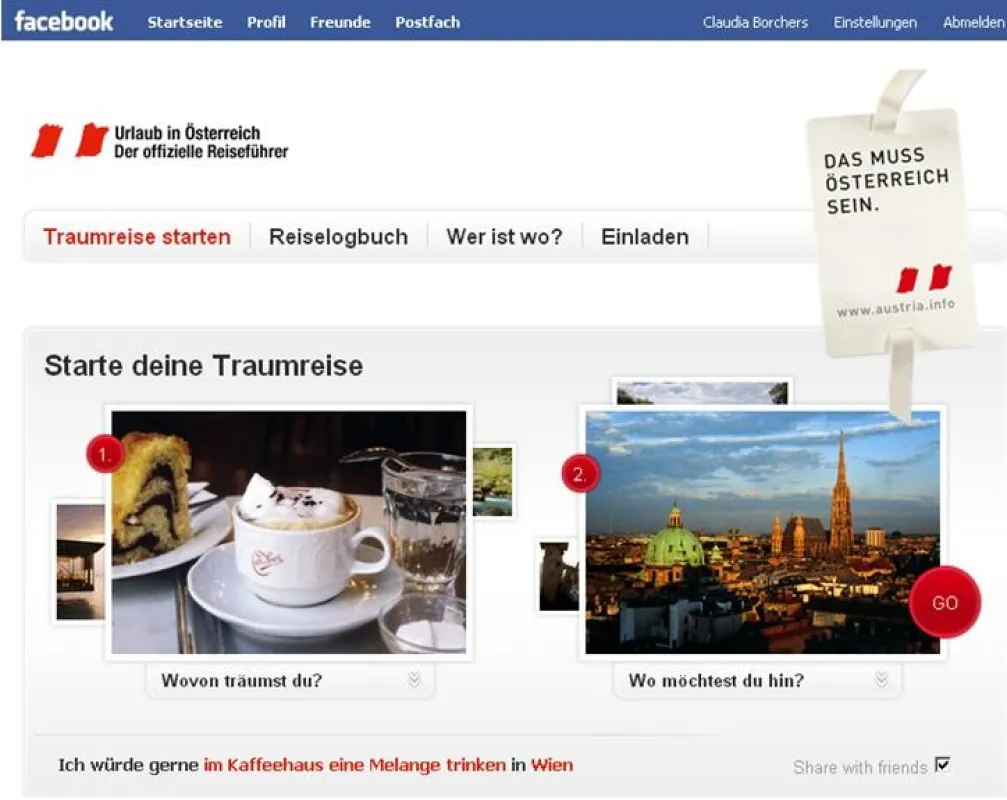 Screenshot:  I wish you were here