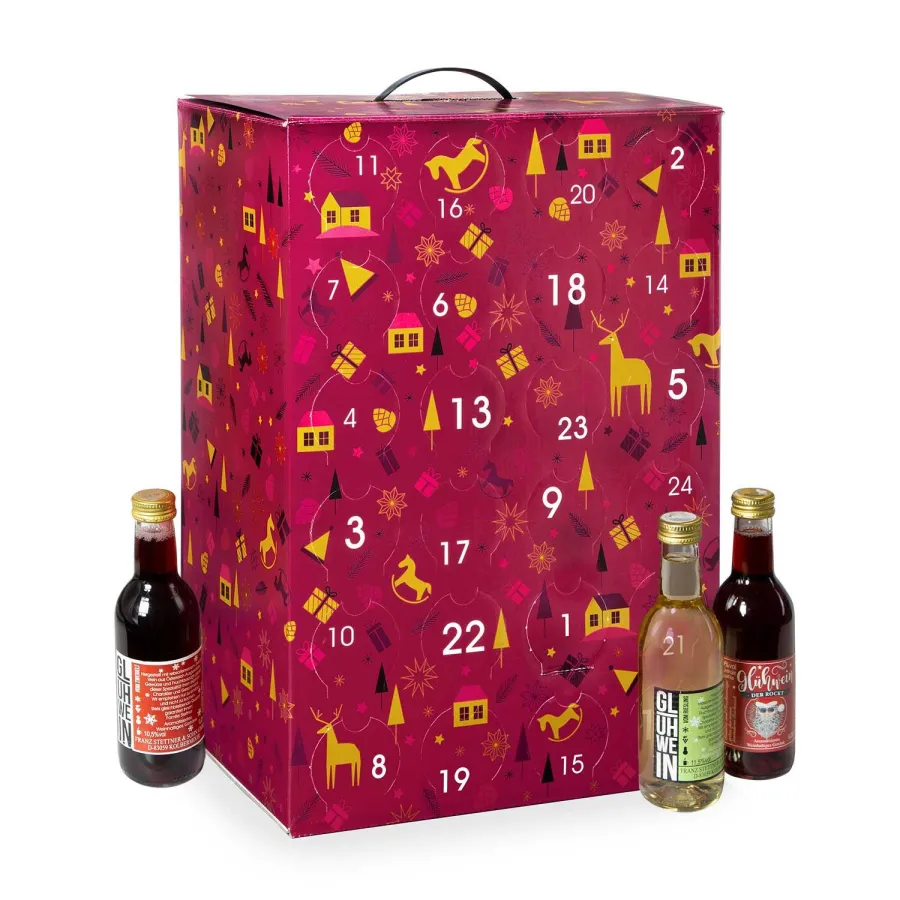 Glühwein Adventskalender mit 24 verschiedenen Glühwein-Variationen
