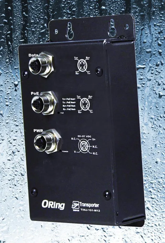 Industrie-PoE-Injektor ORing TINJ-101-M12 von Acceed