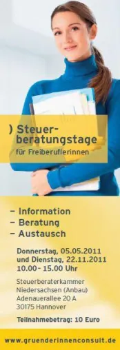 Bild: Sicher durch den Steuerdschungel: 1. Beratungstag 2011 für Gründerinnen in den Freien Berufen