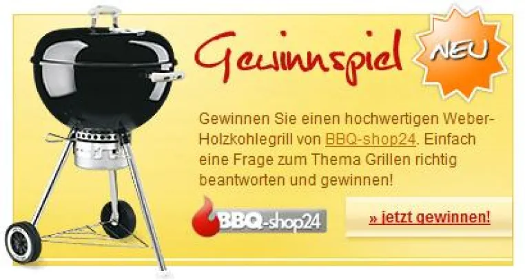 Nudelsalat-Rezept.de verlost Premium Holzkohlegrill von Weber Bild: Nudelsalat-Rezept.de verlost Premium Holzkohlegrill von Weber