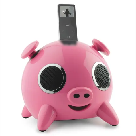 Bild: Neu im ROTRONIC Stall - Das kleine iPod/iPhone Sound-Schweinchen