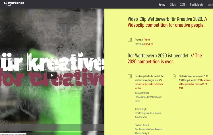 Bild: GewinnerInnen des Wettbewerbs der Videoplattform 45seconds 2020