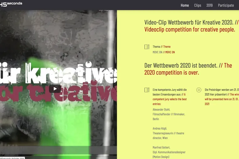 GewinnerInnen des Wettbewerbs der Videoplattform 45seconds 2020 Bild: GewinnerInnen des Wettbewerbs der Videoplattform 45seconds 2020