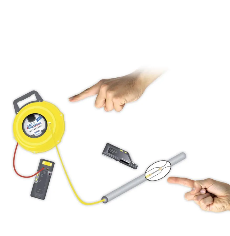 Kati-Blitz zieht nicht nur Kabel ein, sondern ortet auch Rohrverschlüsse und Blockaden