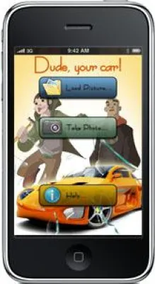 Bild: Mobilaga präsentiert neue iPhone App als Aprilscherz, “Dude, Your Car!”