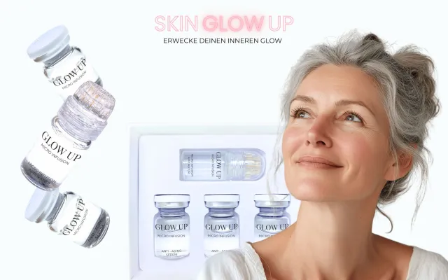Bild: SkinGlowUp zeigt, wie Micro Infusion zuhause sichtbare Hautveränderungen erzielt: Mit Vorher-Nachher Bildern