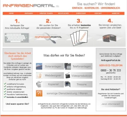 Bild: Kostenloses Anfragen-Portal spart Zeit und Geld bei der Anbieterwahl
