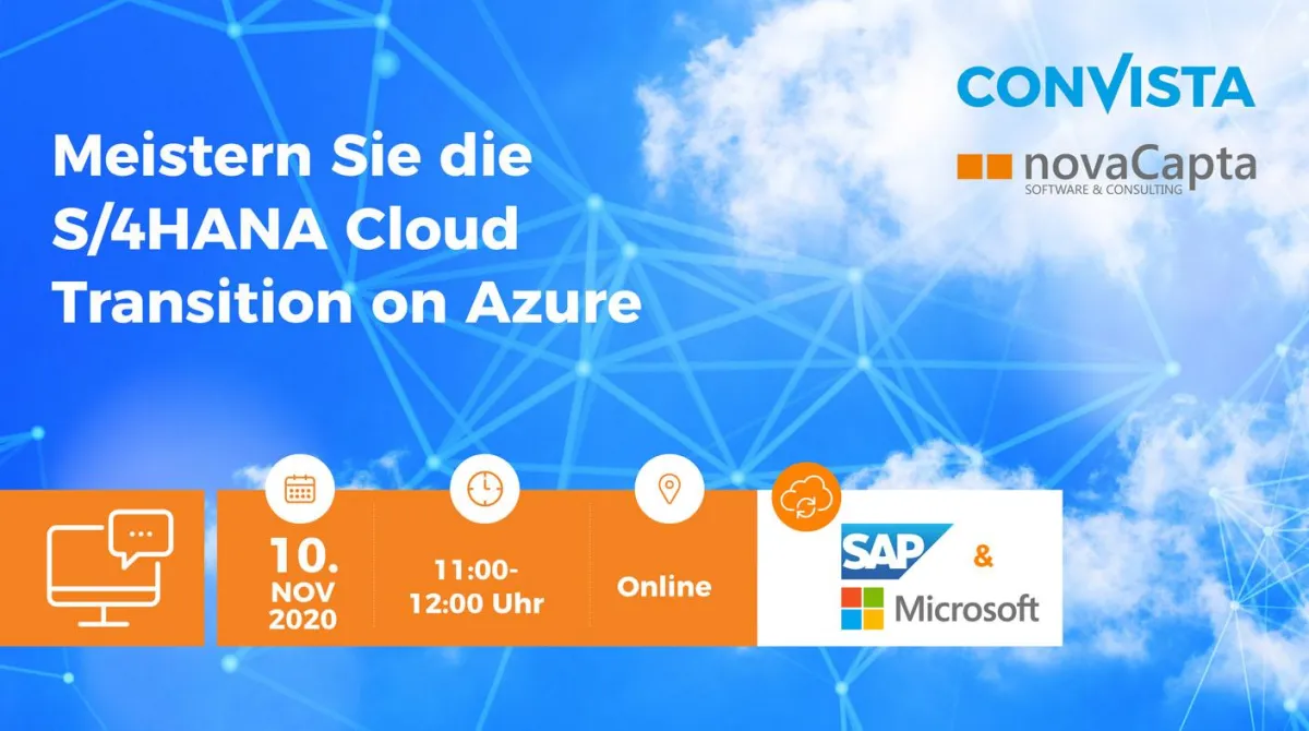 S/4HANA on Azure - Webinar von novaCapta und ConVista