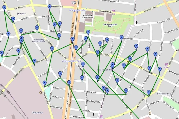 Bild: Flyerverteilung und Prospektverteilung mit GPS-Kontrolle