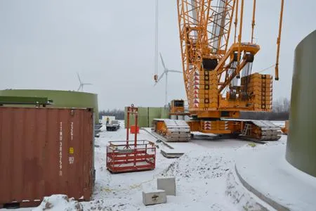 Bild: Bauarbeiten zur „Windenergieanlage Rapshagen/Deutschland“ schreiten planmäßig voran