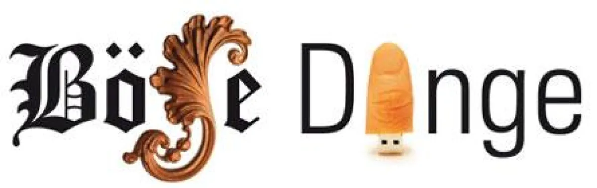 Schriftzug der Ausstellung mit USB-Stick Finger von CEC-Promotions