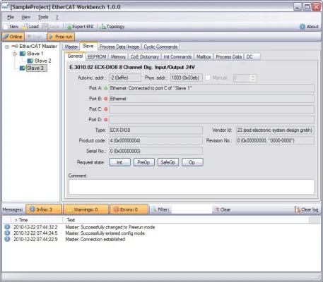 Bild: EtherCAT® Workbench - EtherCAT® Netzwerk-Konfigurator und Diagnosetool