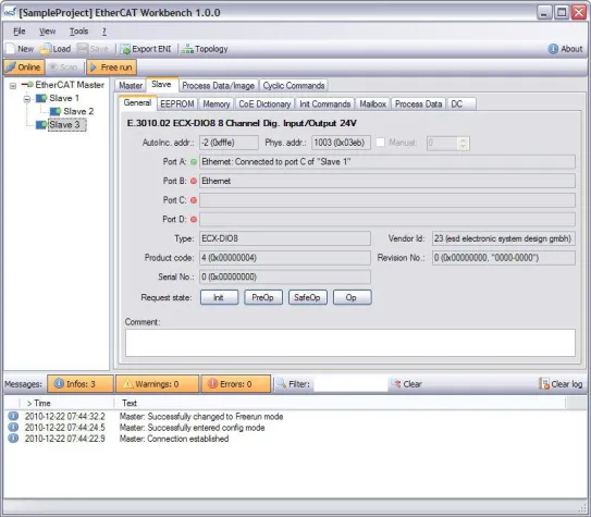 Bild: EtherCAT® Workbench - EtherCAT® Netzwerk-Konfigurator und Diagnosetool